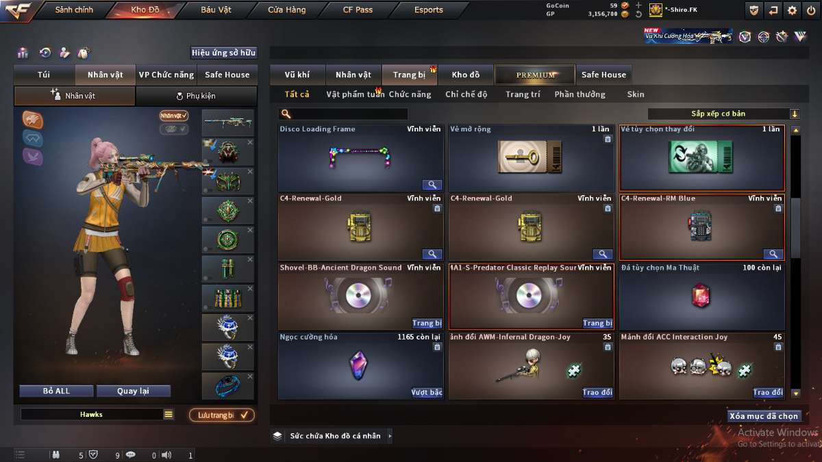 shop acc cf uy tin gia re